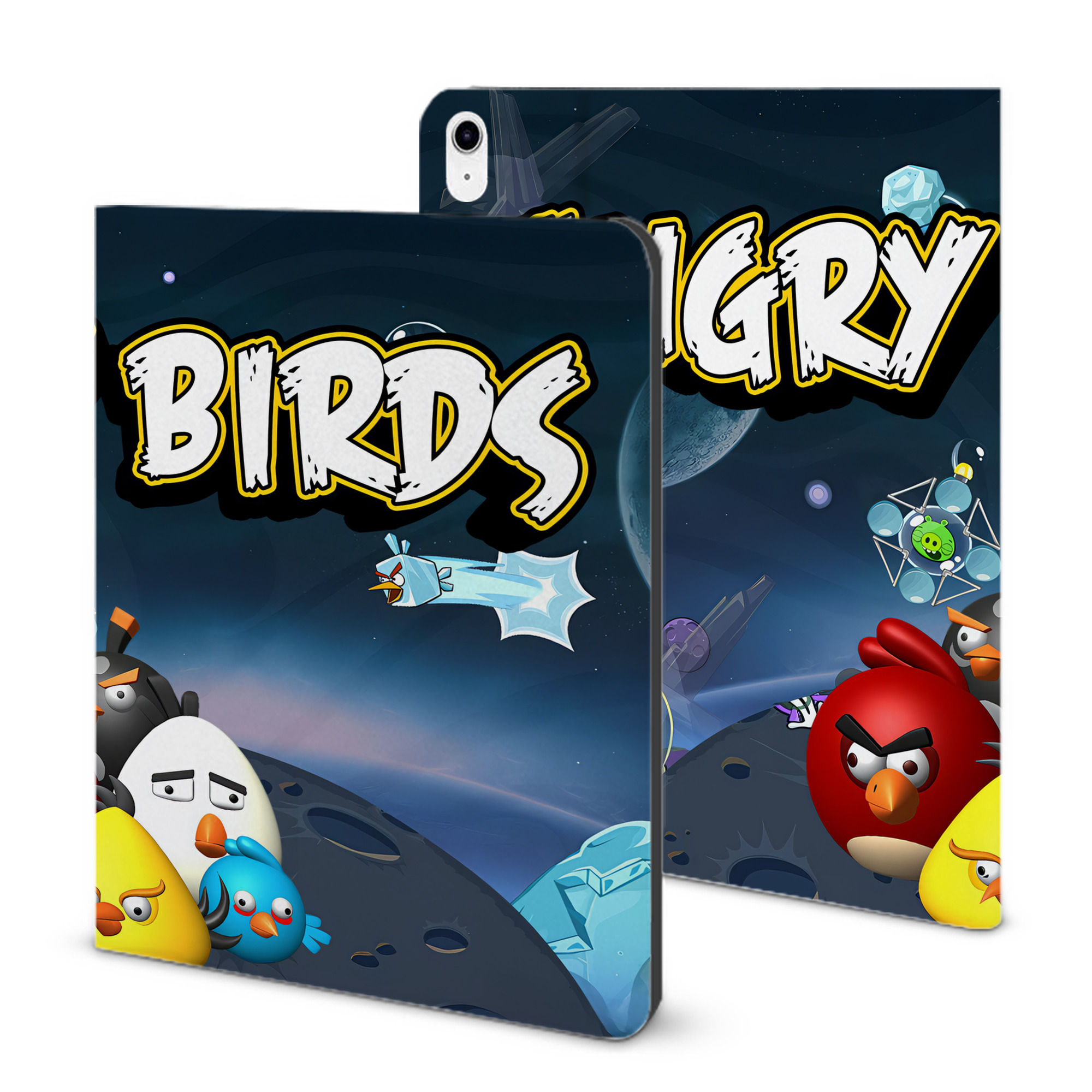 （画像用） Angry Birds アングリーバード IPad ケース ブック型 PUレザー TPU 耐衝撃 軽量 薄型 ペン収納なし 全面保護 IPad 各モデル対応